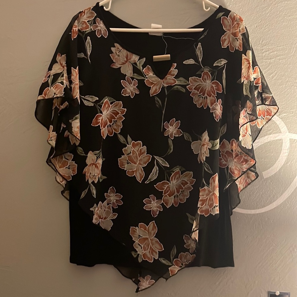 Flower print blouse